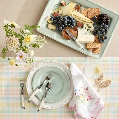 Sur La Table Easter Plaid Runner 16" x 108"