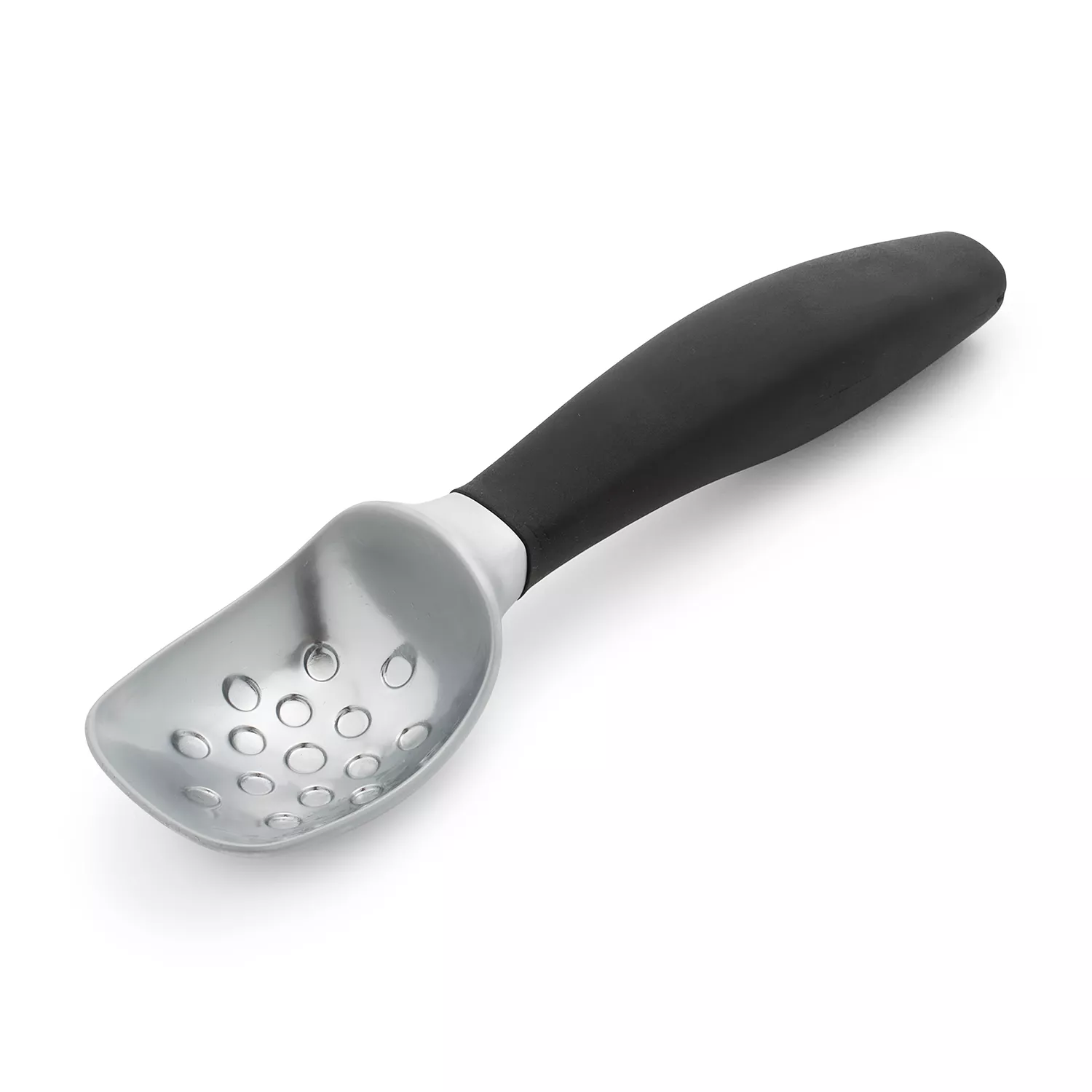 Cook with Color Ice Cream Scoop with Soft Silicone Grip Handle, Gray 
