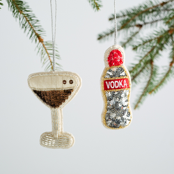 Sur La Table Vodka & Espresso Martini Ornaments, Set of 2