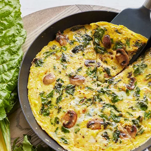 Chard, Mushroom, and Swiss Cheese Frittata