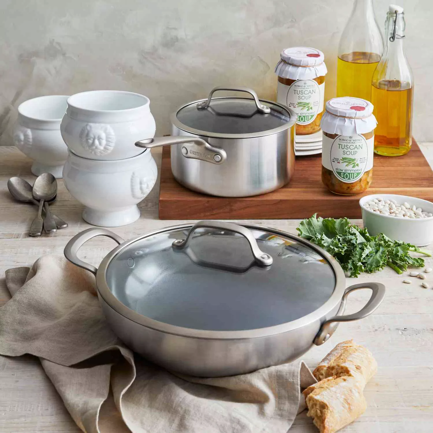 Sur La Table Enameled Cast Iron Round Wide Covered Dutch Oven, 7 qt.