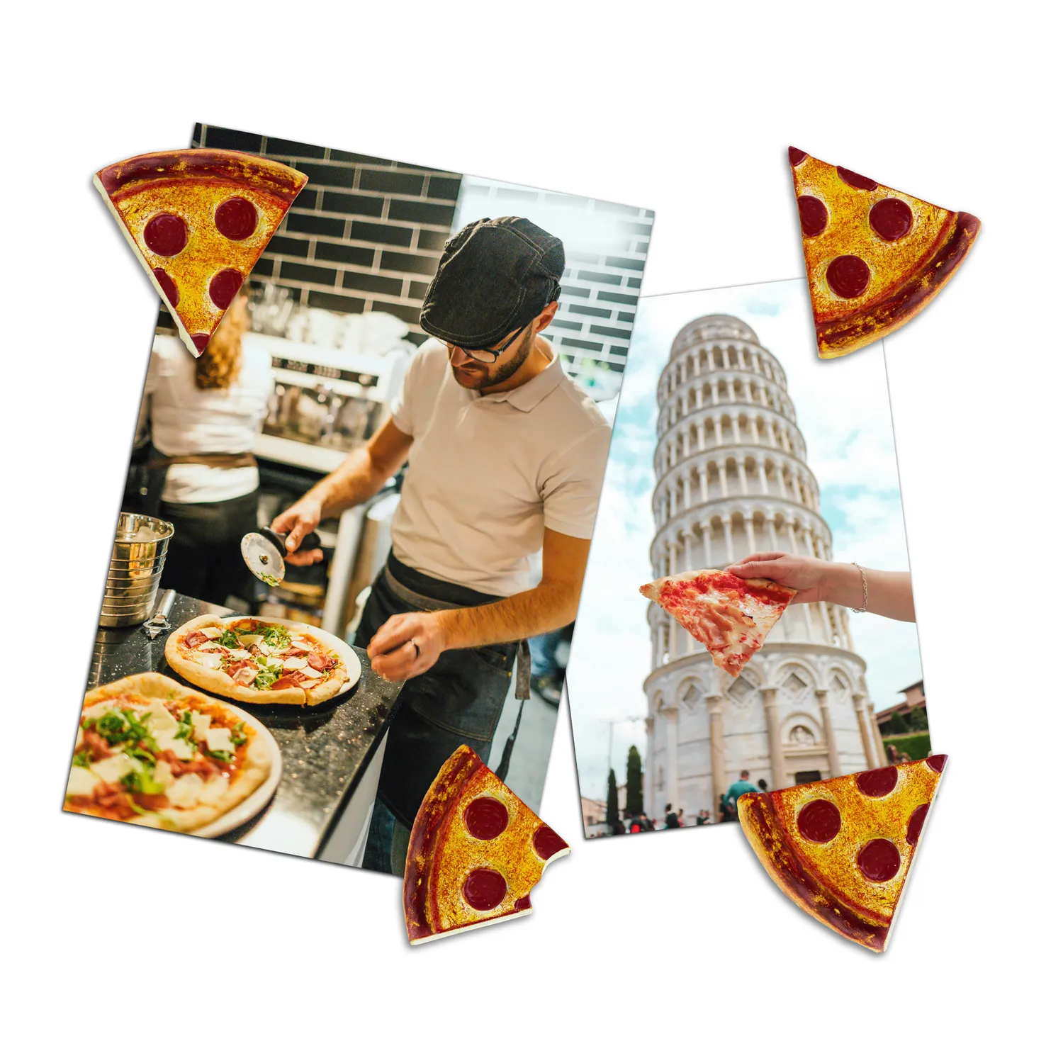 Three By Three Pizza Magnets