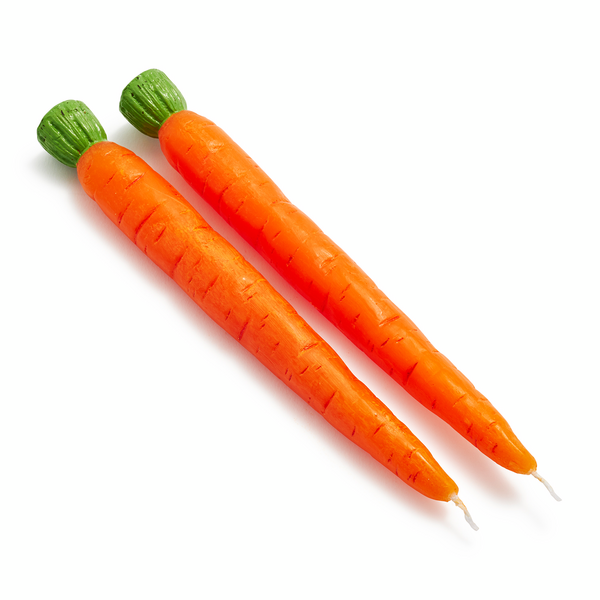 Carrot Taper Candles, Set of 2