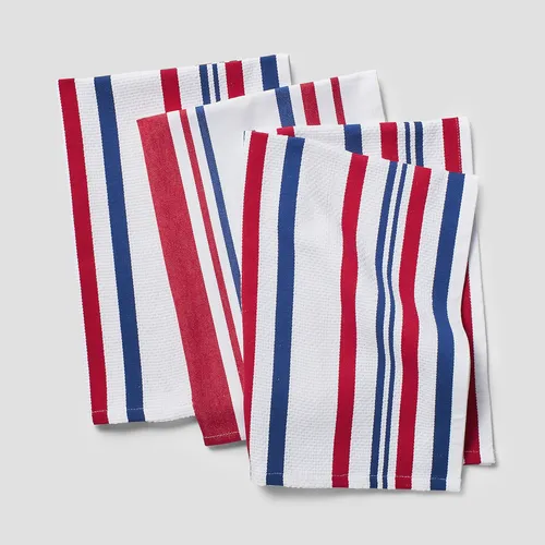 Sur La Table Multi-Striped Kitchen Towels, Set of 3