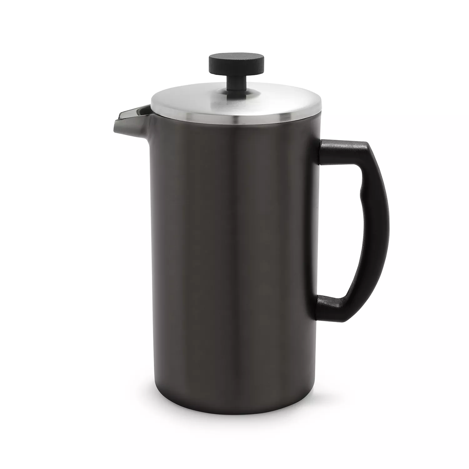 Double-Wall Stainless Steel French Press, 8 Cup, Black