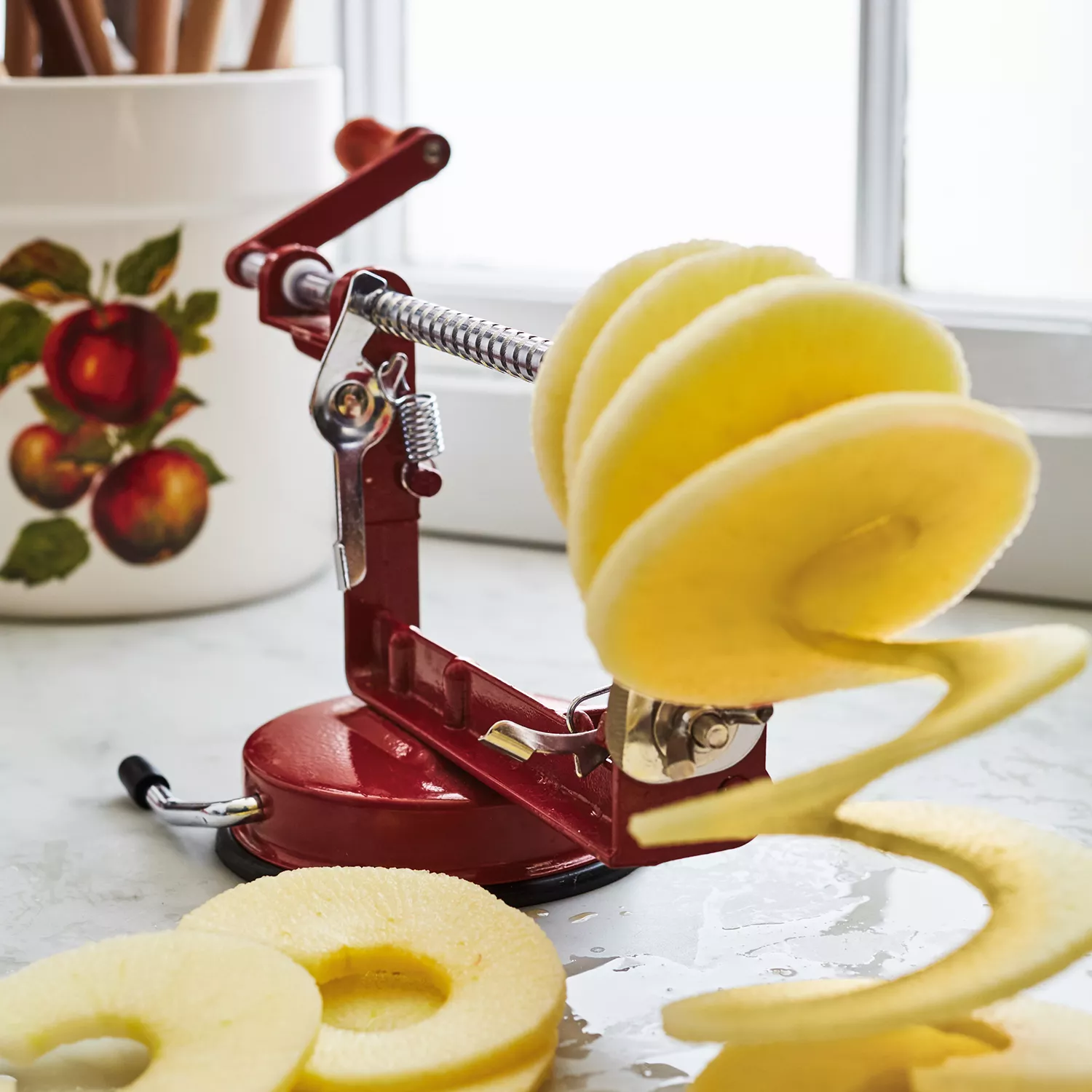 Pampered Chef Apple Peeler, Corer, slicer stand and Cuisinart