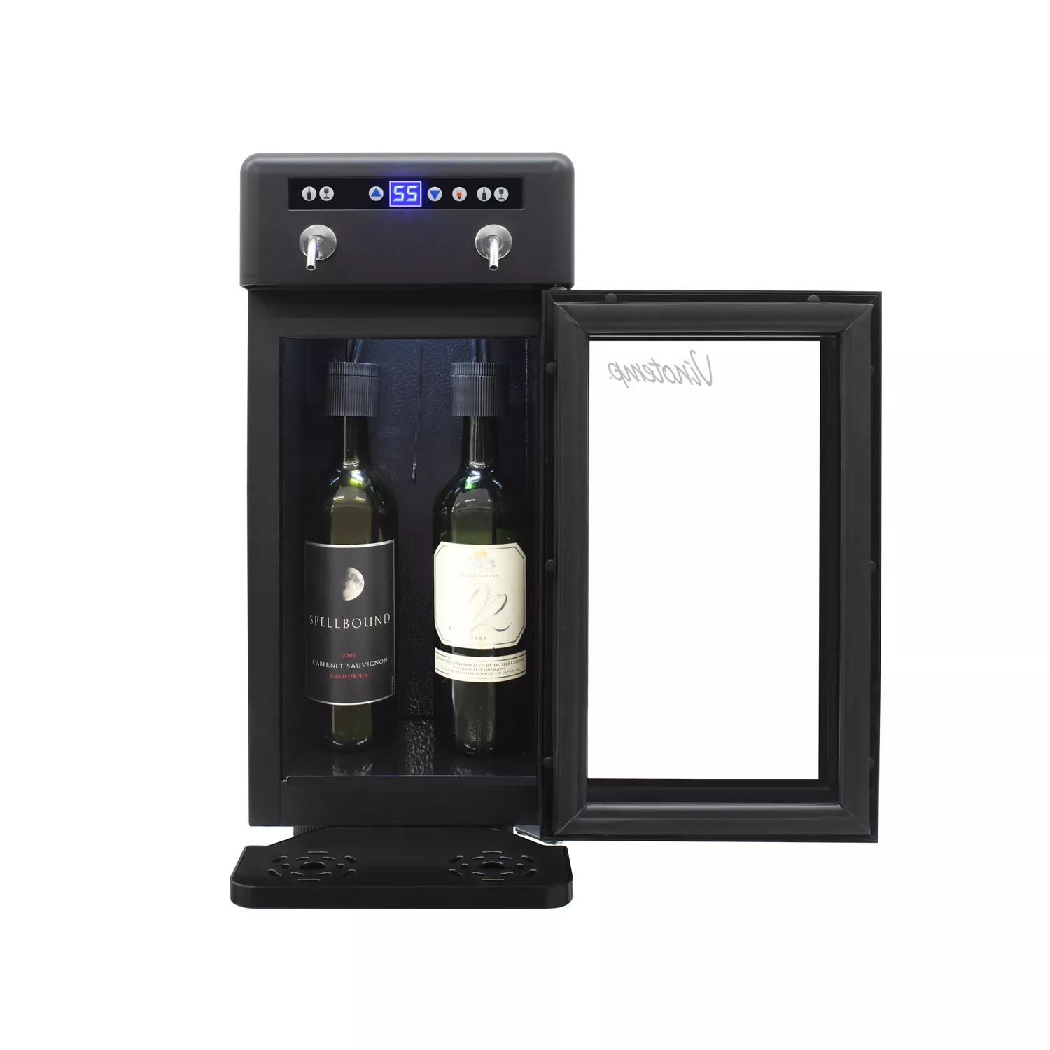 Vinotemp 2-Bottle Wine Dispenser with Drip Tray & Push Button Controls