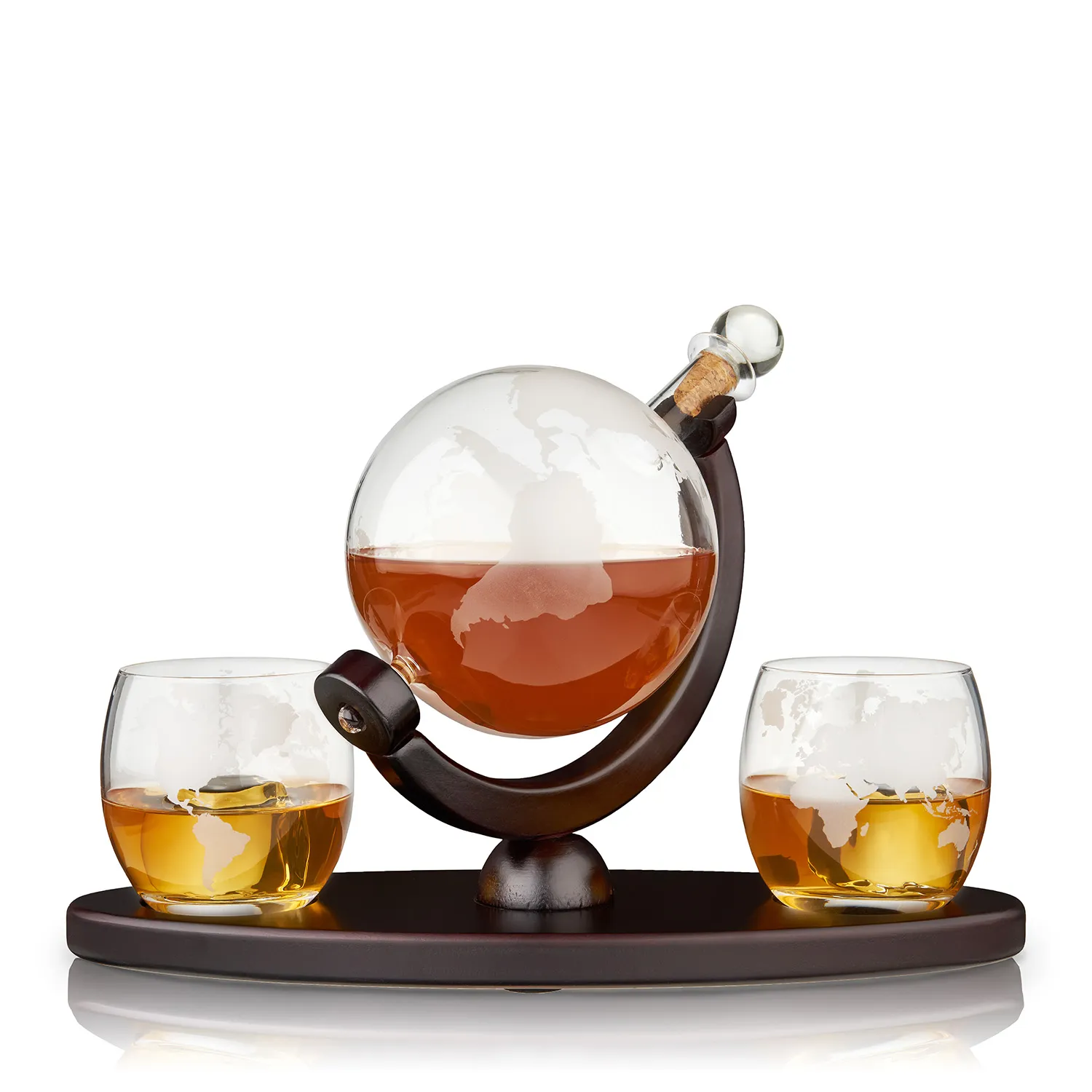 Viski Globe Decanters, Set of 3