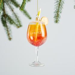 Sur La Table Spritz Cocktail Glass Ornament, 5.51"