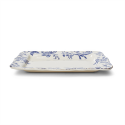 Sur La Table Italian Blue Floral Rectangle Serve Platter