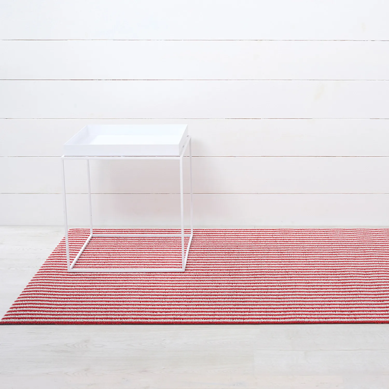 Chilewich Breton Stripe Shag Rug, Candy