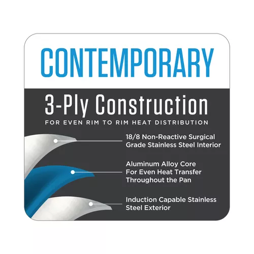 Viking Contemporary Stainless Steel Stock Pot, 8 Qt.