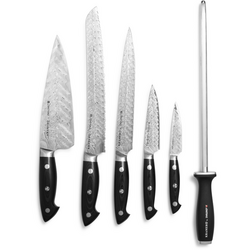 Bob Kramer Stainless Damascus 7-Piece Block Set by Zwilling J.A. Henckels