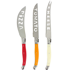 French Home Pizza, Tomato, and Cheese Knife, Set of 3