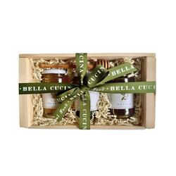 Bella Cucina Honey Trio Wood Gift Box with Honey Dipper