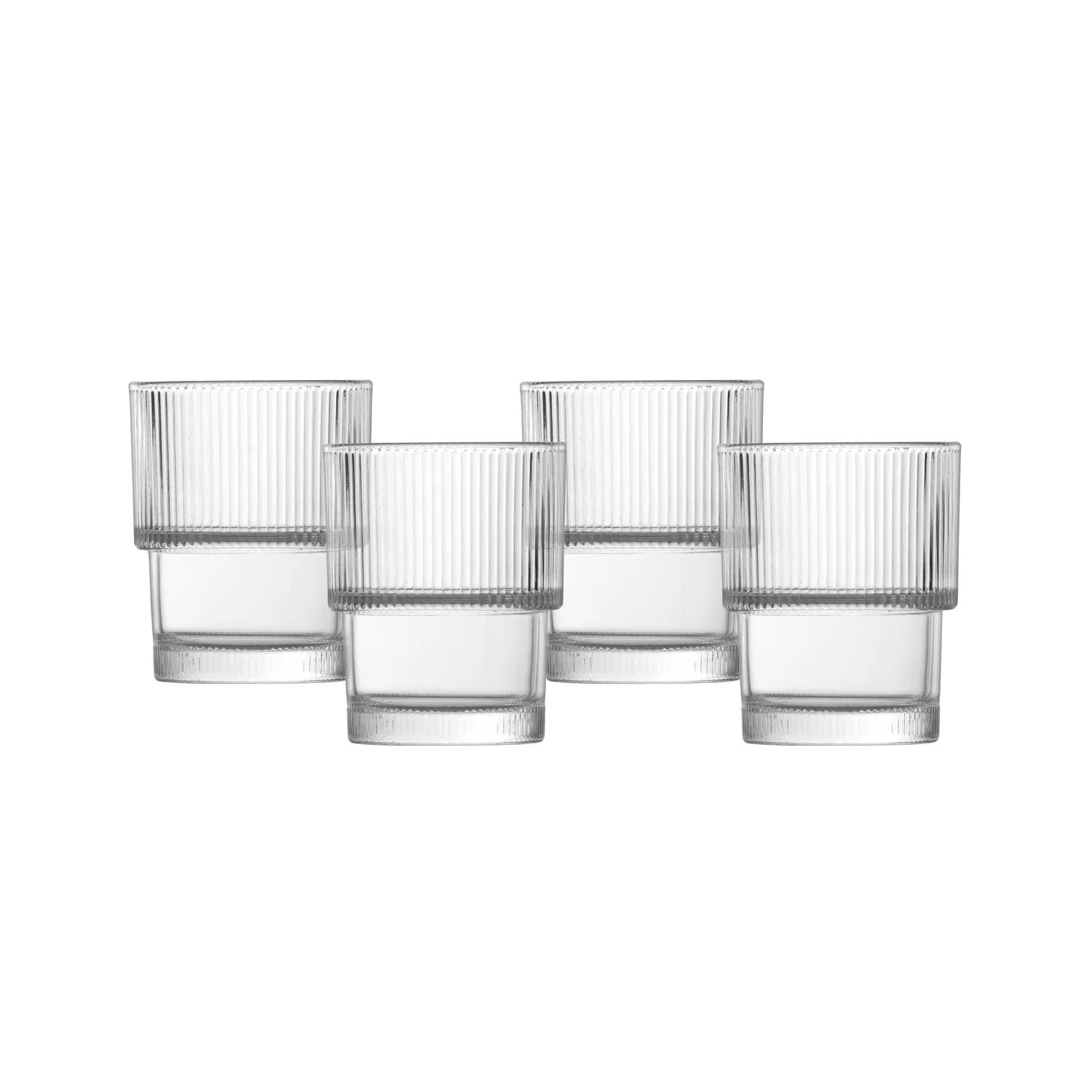 Fortessa Noho Stackable Double Old Fasioned Glasses, Set of 4