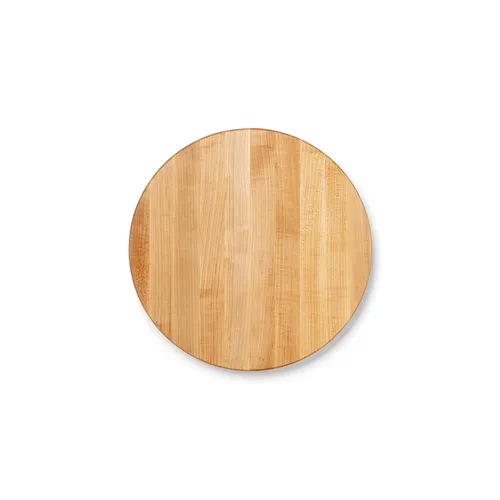 John Boos Maple Edge-Grain Round Cutting Board, 1.5" Thick
