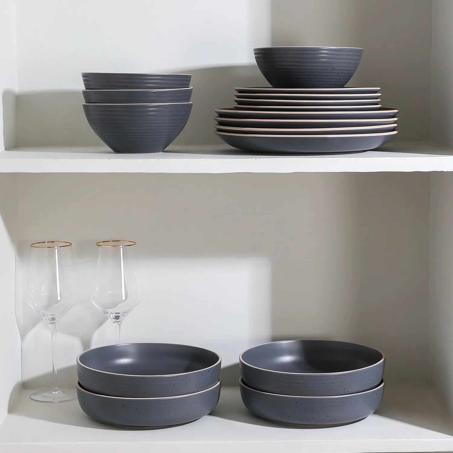 Stone Lain Lauren Stoneware 16-Piece Dinnerware Set