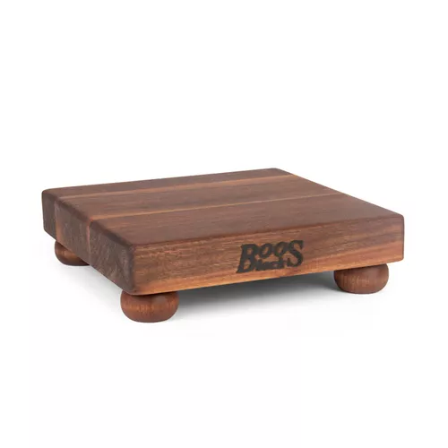John Boos Walnut Edge-Grain Serving Board w/ Feet, 9" x 9" x 1.5"