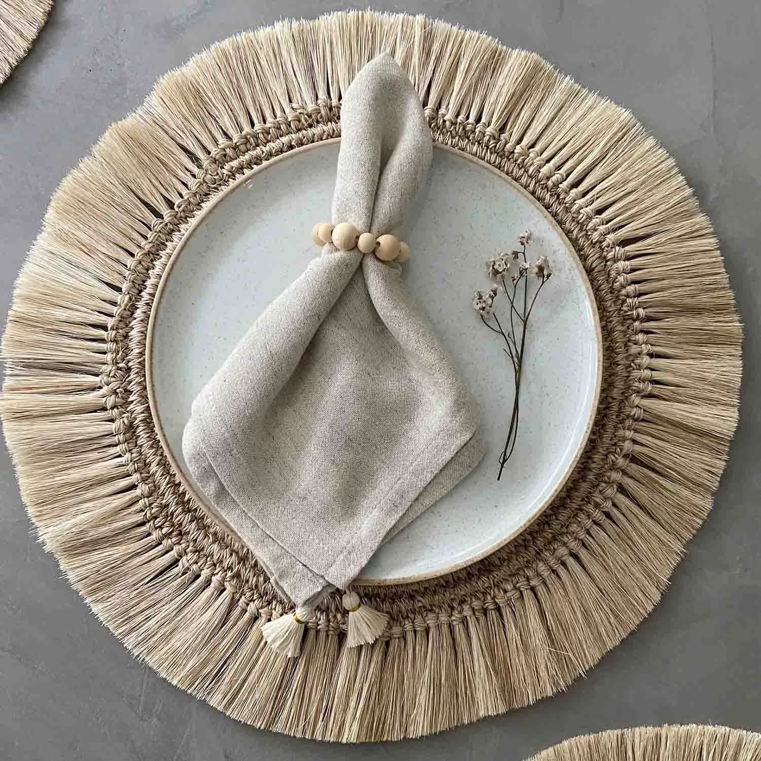 Tallo de Olivo Fringe Placemat