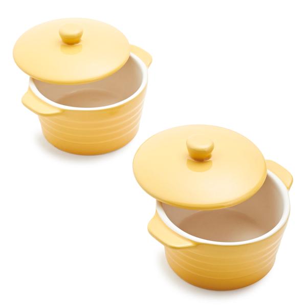 Stoneware Mini Cocottes, Set of 2