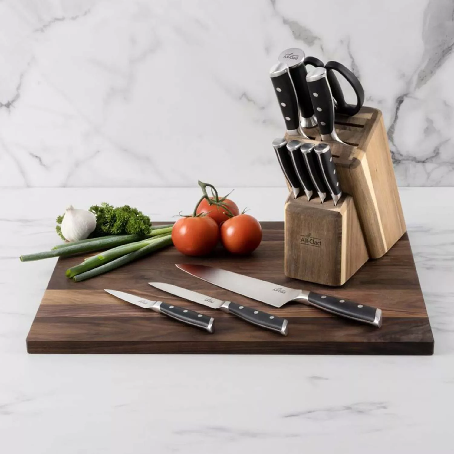 All-Clad Forged Steel Steak Knife Set 4 Piece Kitchen Knife Set, Knife  Block Set, Kitchen Knives