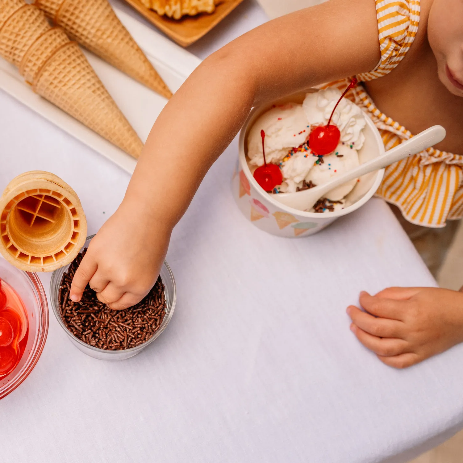 Sur La Table Melamine Ice Cream Bowls, Set of 4