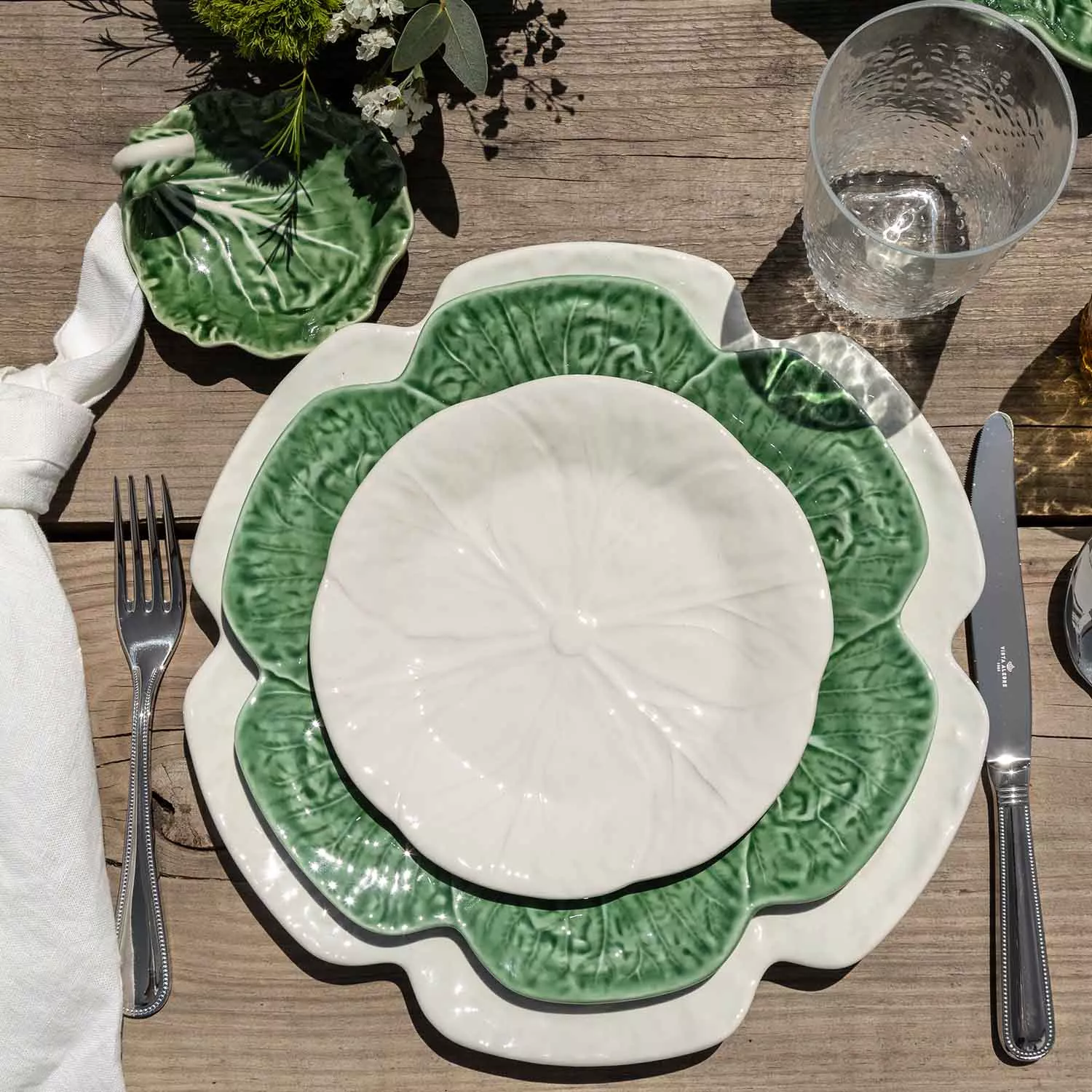 Bordallo Pinheiro Cabbage Green Dinner Plate