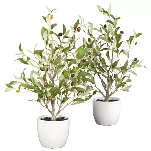 Nearly Natural Olive Silk Trees, Set of 2