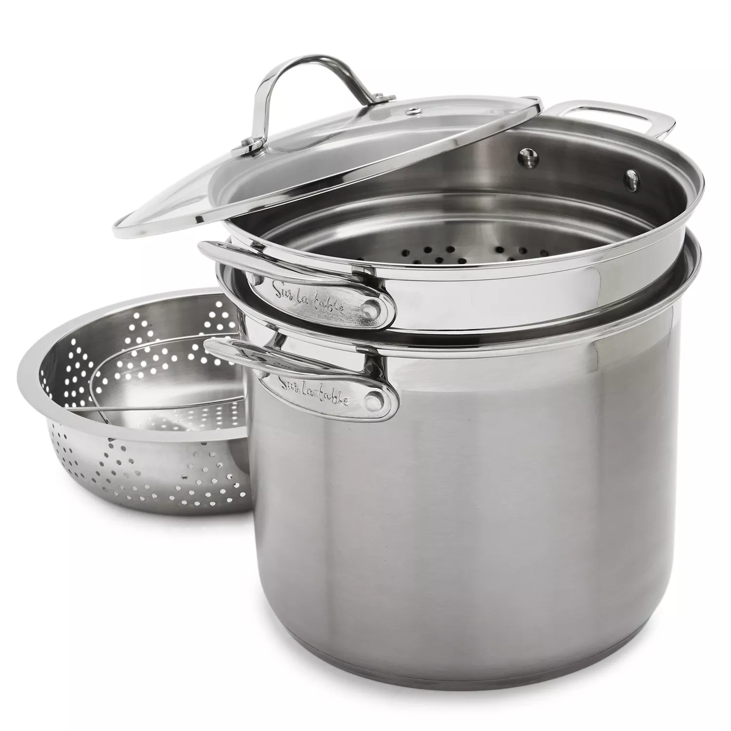 Sur La Table Classic 5-Ply Stainless Steel Stockpot, 8 qt., Silver