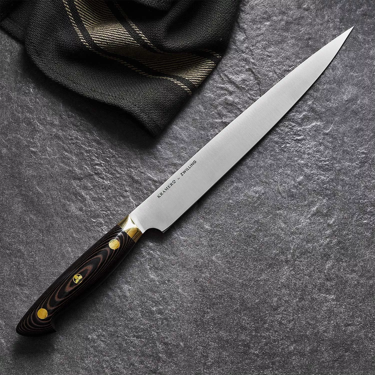 Bob Kramer 9" Carbon Steel Slicer Knife by Zwilling J.A. Henckels