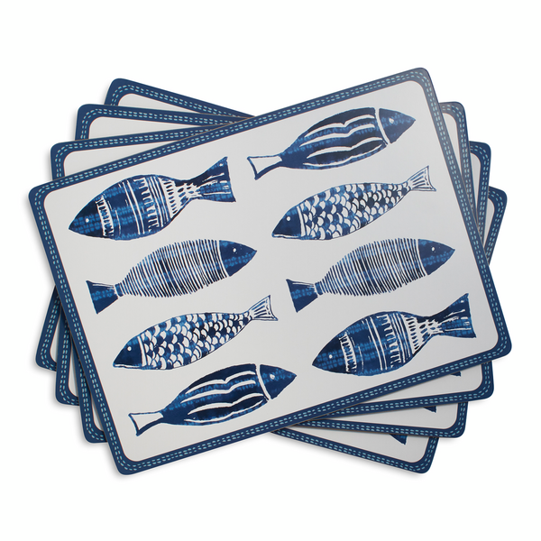 Fish Cork-Backed Placemats, Set of 4