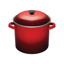 Le Creuset Cherry Enameled Steel Stockpot, 16 qt. It is much better to cook with than my smaller stainless stockpots