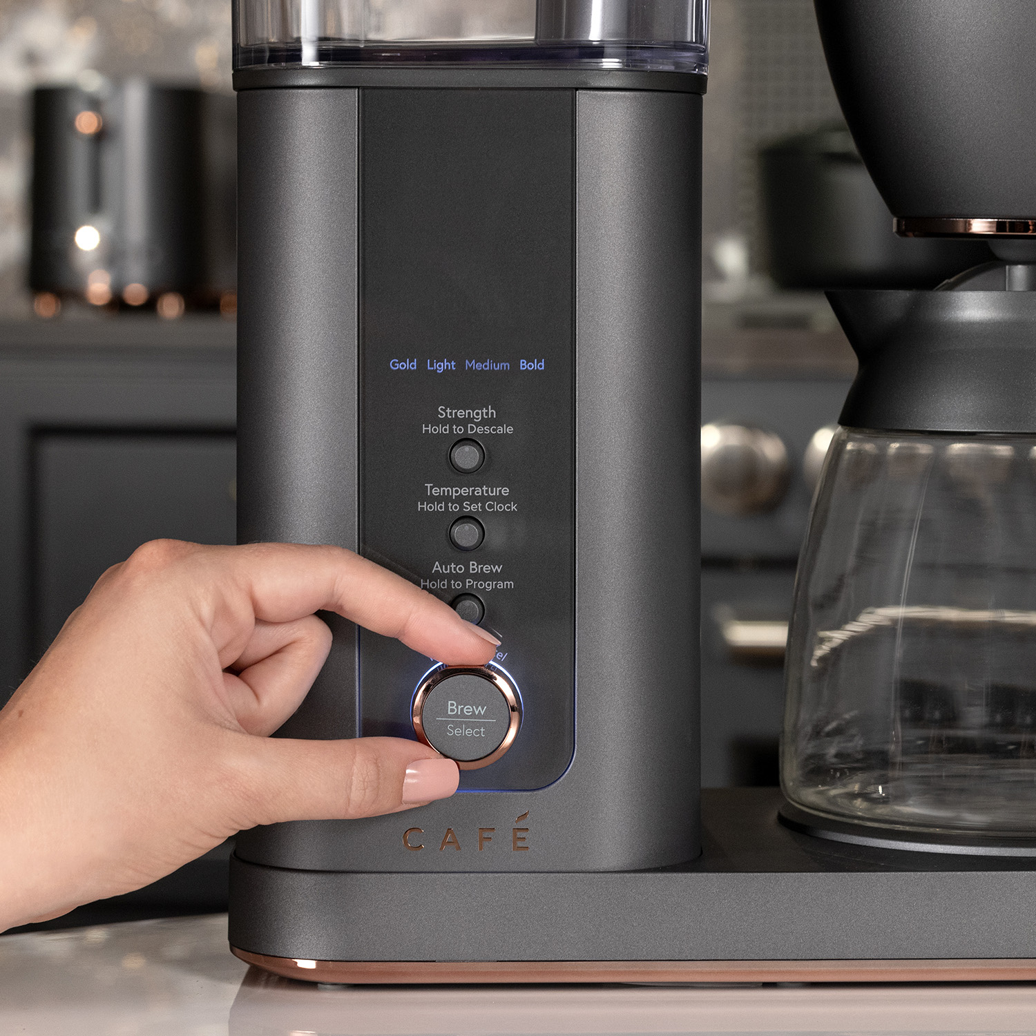 Café™ Specialty Drip Coffee Maker With Glass Carafe, 10 Cups