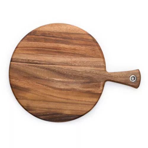 Fox Run Acacia Round Paddle Serve Board, 12"