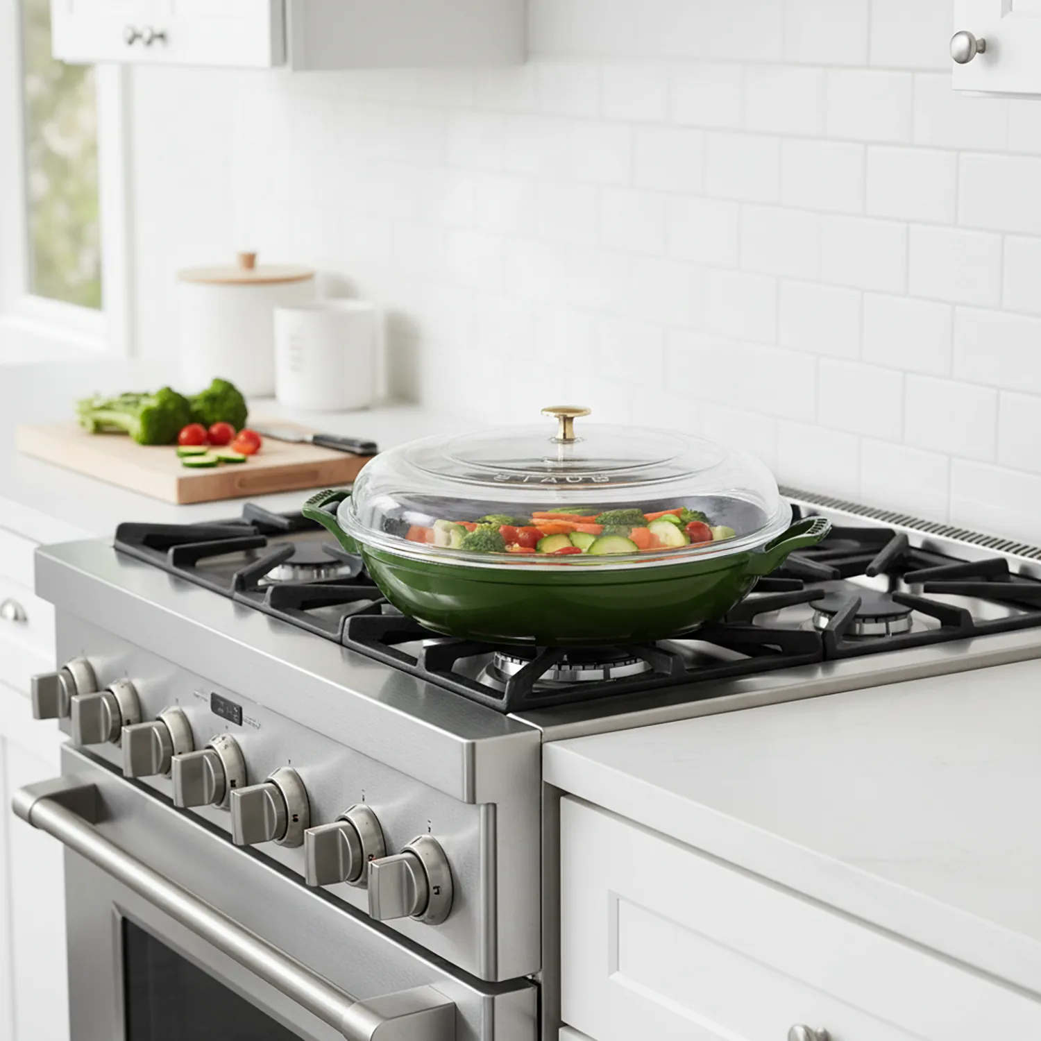 Staub Heritage All-Day Pan with Domed Glass Lid, 3.5 qt.