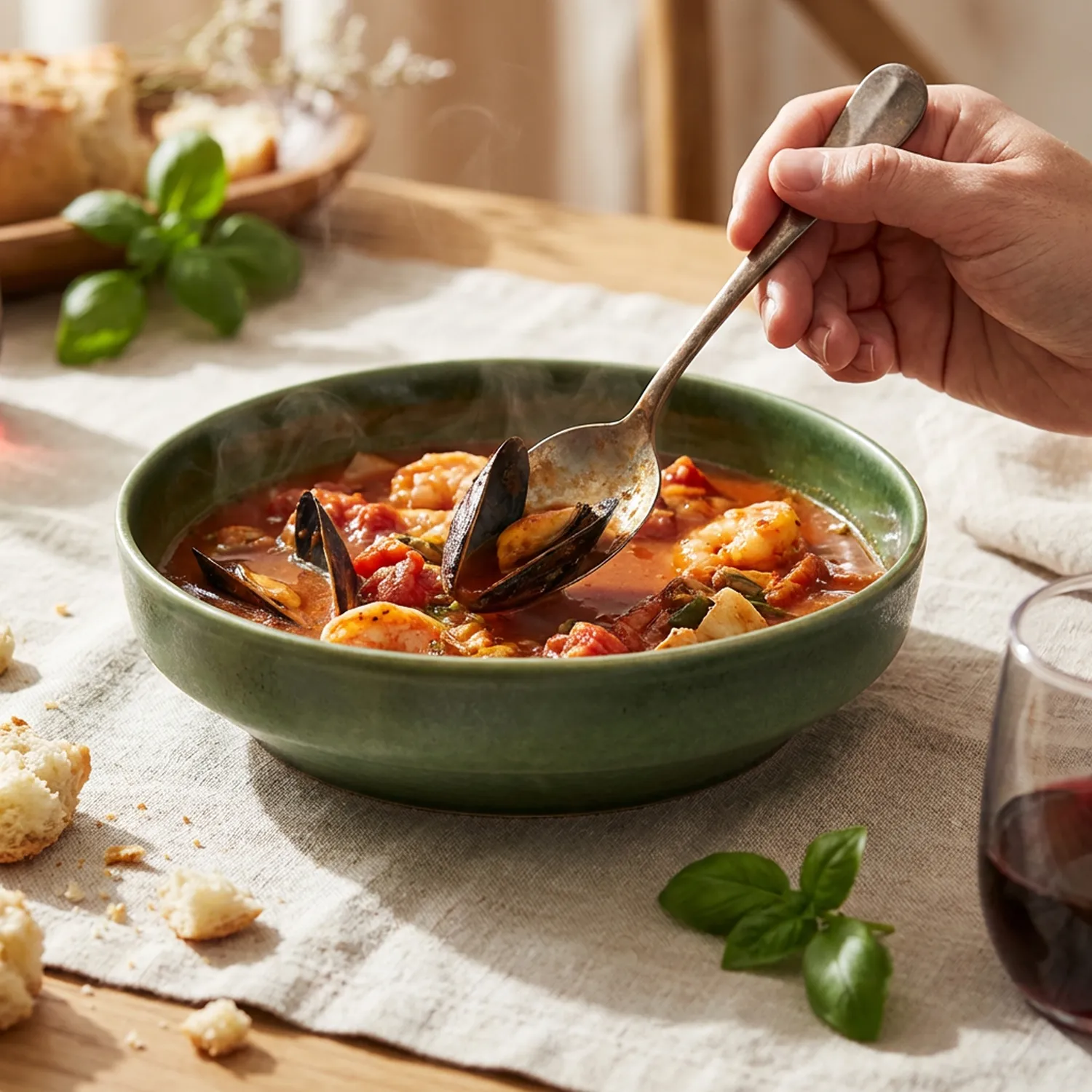 Sur La Table Lucent Reactive Glaze Pasta Bowl