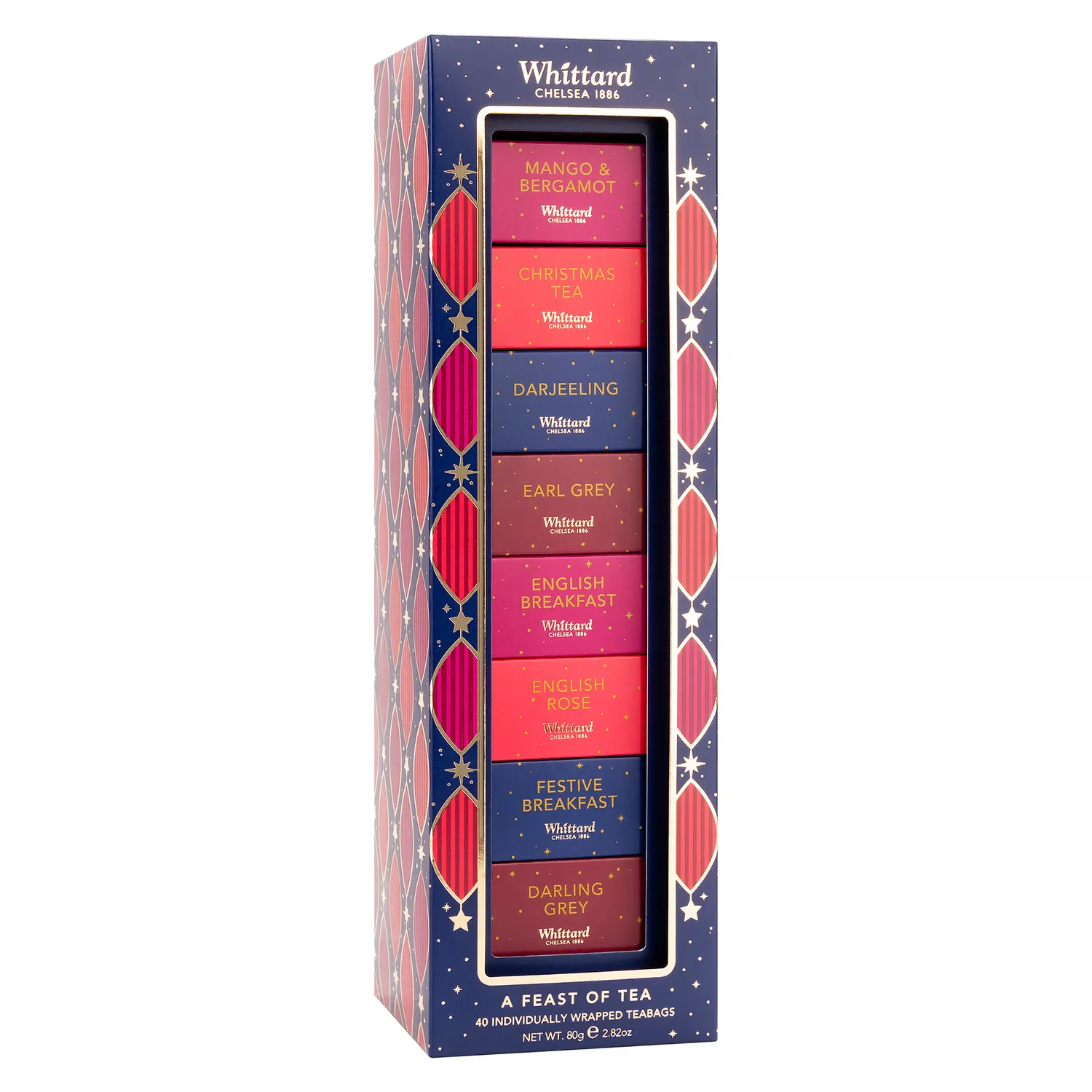 Whittard Festive Tea Sampler, Set of 8