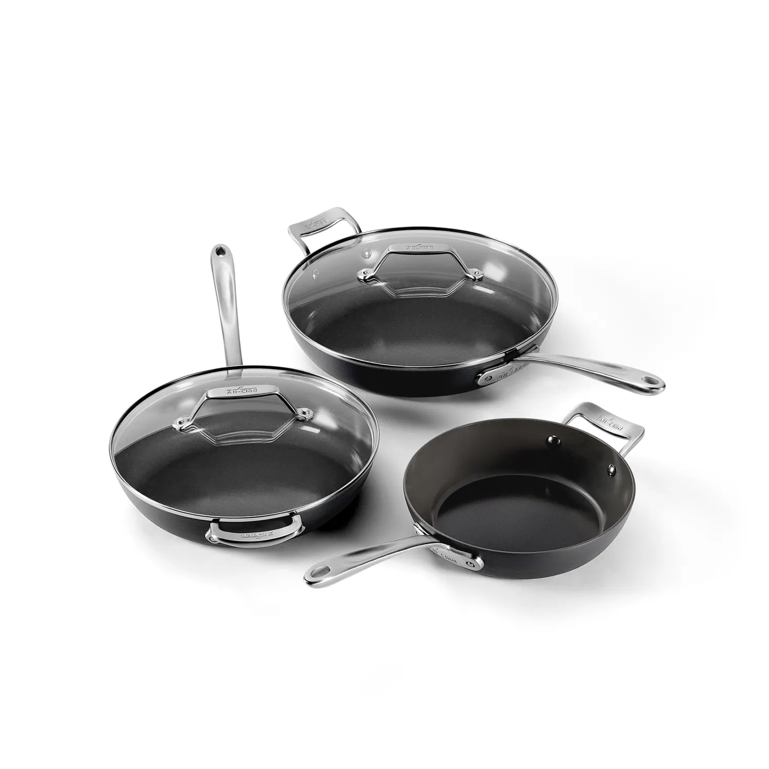 All-Clad HA1 Ceramic Nonstick 5-Piece Skillet Set