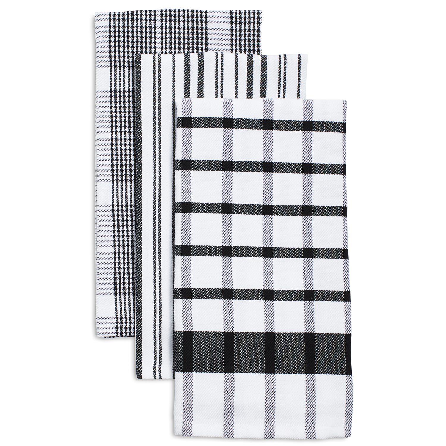 Sur La Table Assorted Twill Kitchen Towels, Set of 3