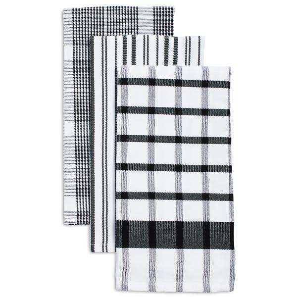 Sur La Table Assorted Twill Kitchen Towels, Set of 3