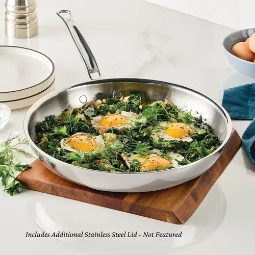Hestan ProBond Luxe Stainless Steel Skillet with Lid, 11"
