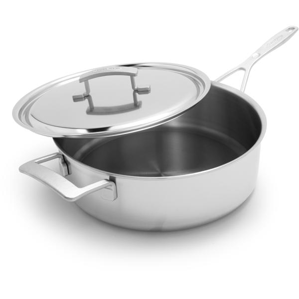 Demeyere Industry5 Stainless Steel Sauté Pan With Helper Handle & Lid