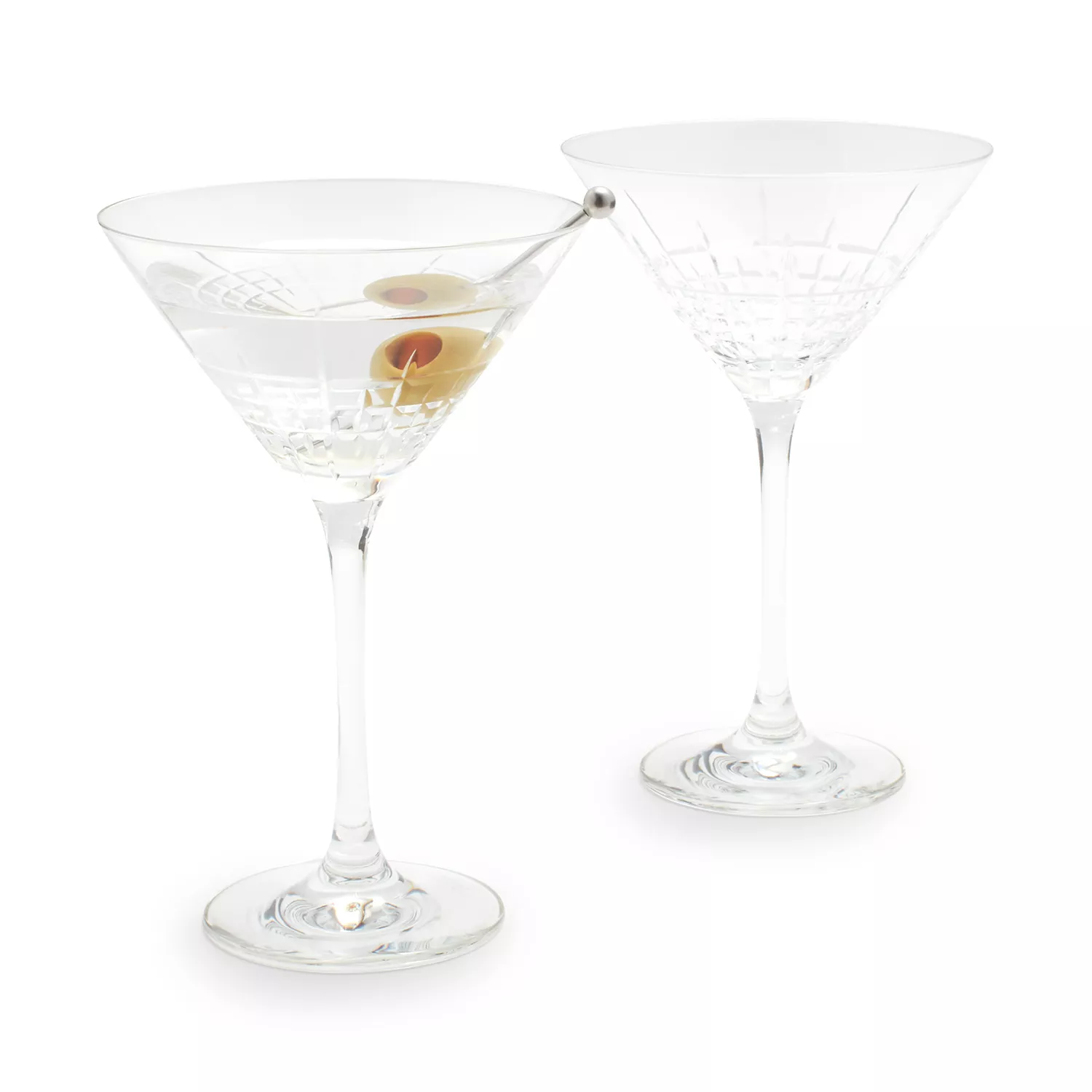 Stainless Steel Martini Glass, Set of 2 Marble