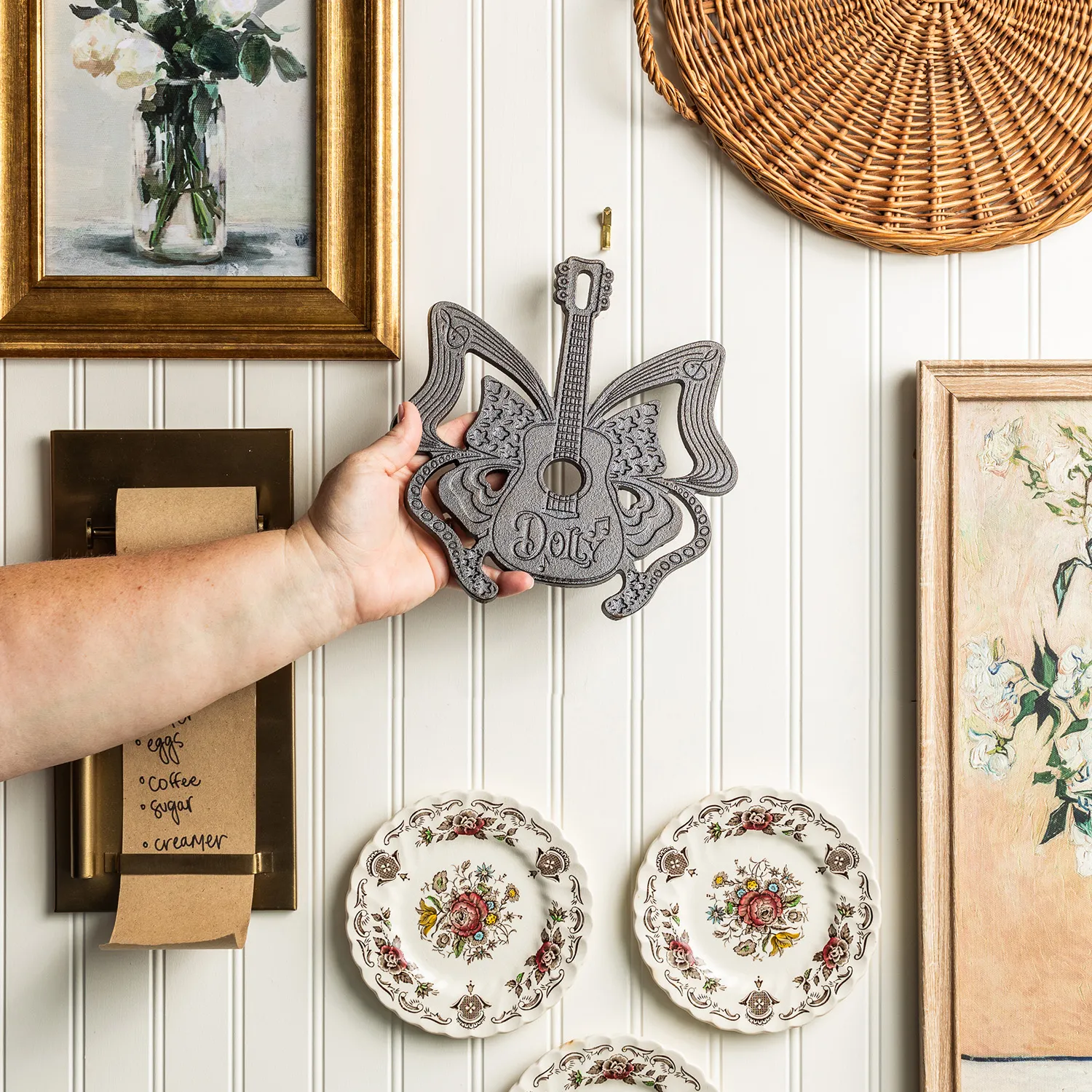 Lodge Dolly Parton Cast Iron Butterfly Trivet, 8.5"