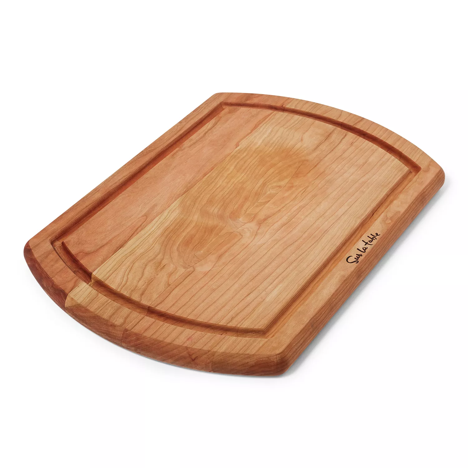 Sur La Table Reversible Teak Carving Board, Brown