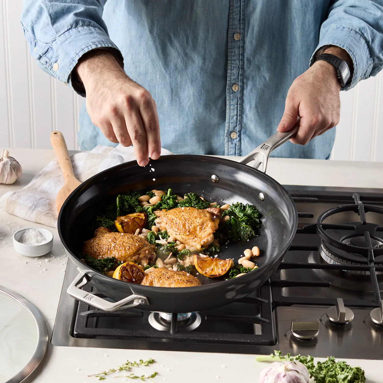 Zwilling Motion Hard-Anodized Ceramic Nonstick Sauté Pan, 5 qt.