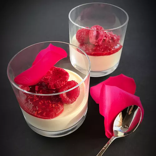 Raspberry Rose Panna Cotta