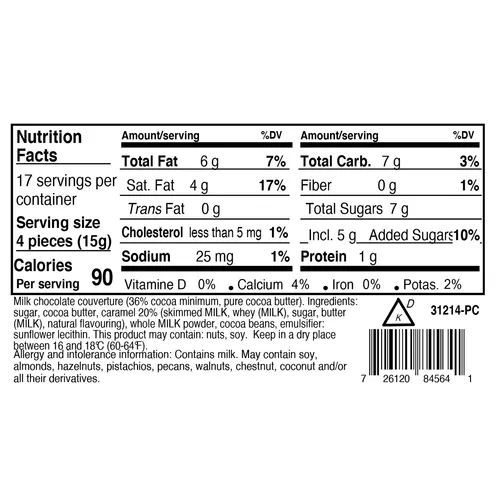 Valrhona &#x2122; Caramélia Baking Chocolate, 36% Cacao