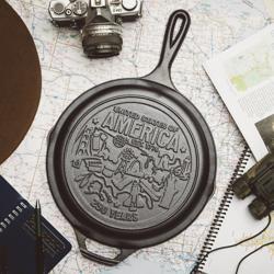 Lodge USA 250th Anniversary Cast Iron Skillet, 10.25" 